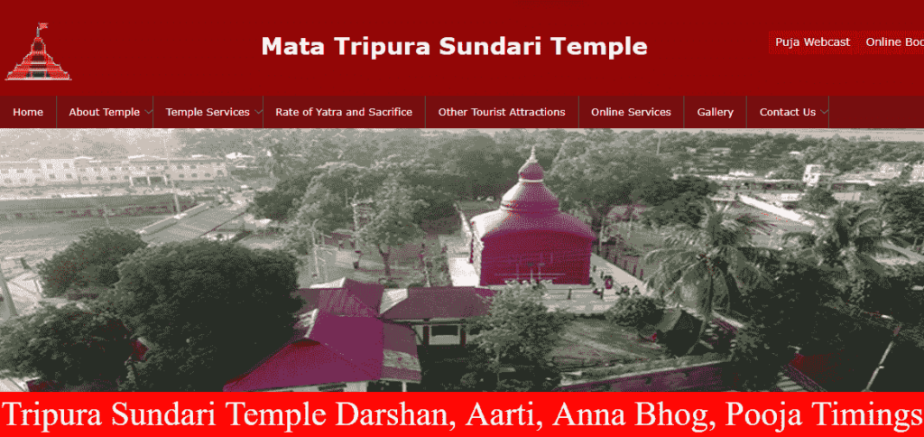 Tripura Sundari Temple Darshan, Aarti, Anna Bhog, Pooja Timings