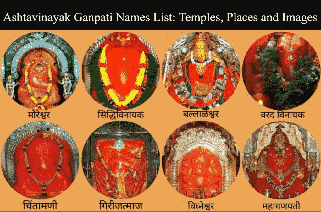 Ashtavinayak Ganpati Names List: Temples, Places and Images